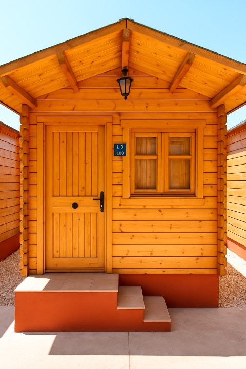 Exterior cabaña de madera